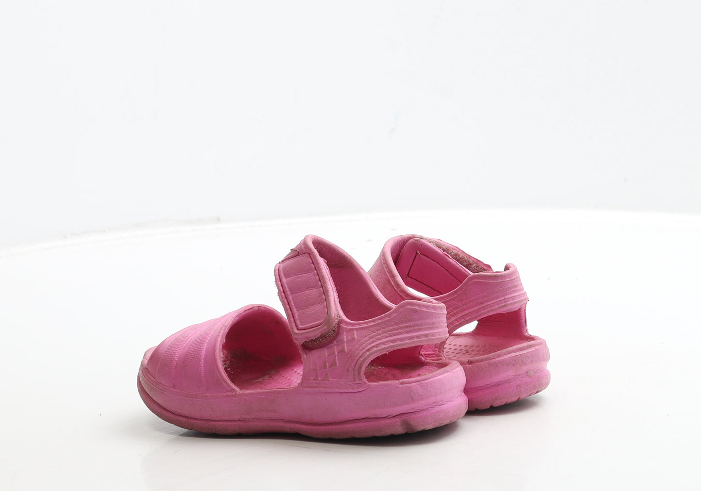 Preworn Girls Pink Rubber Strappy Sandal UK 7 24