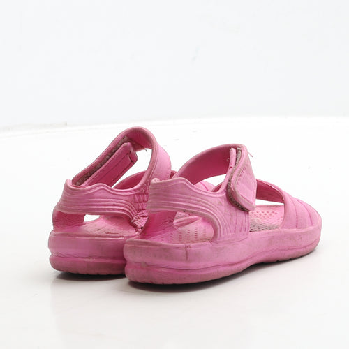 Preworn Girls Pink Rubber Strappy Sandal UK 7 24