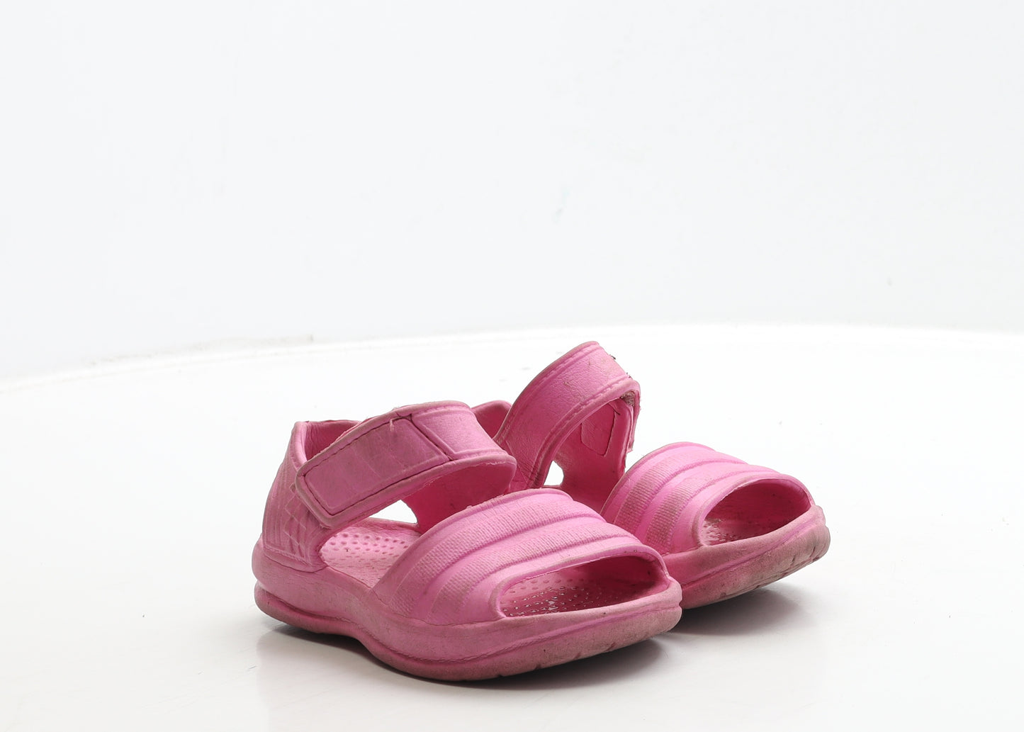 Preworn Girls Pink Rubber Strappy Sandal UK 7 24