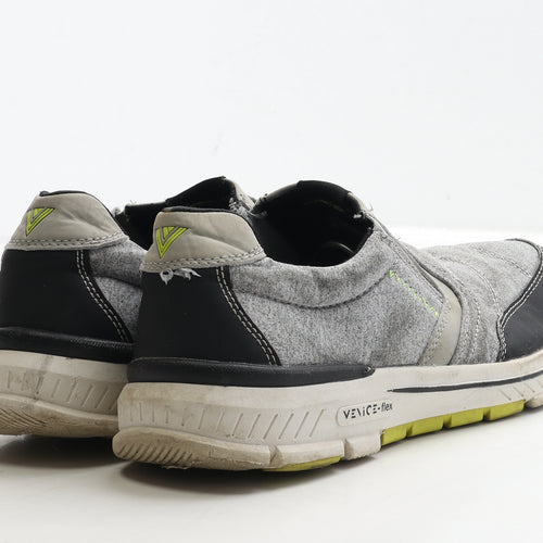 Venice Mens Grey Polyester Trainer UK 10 44