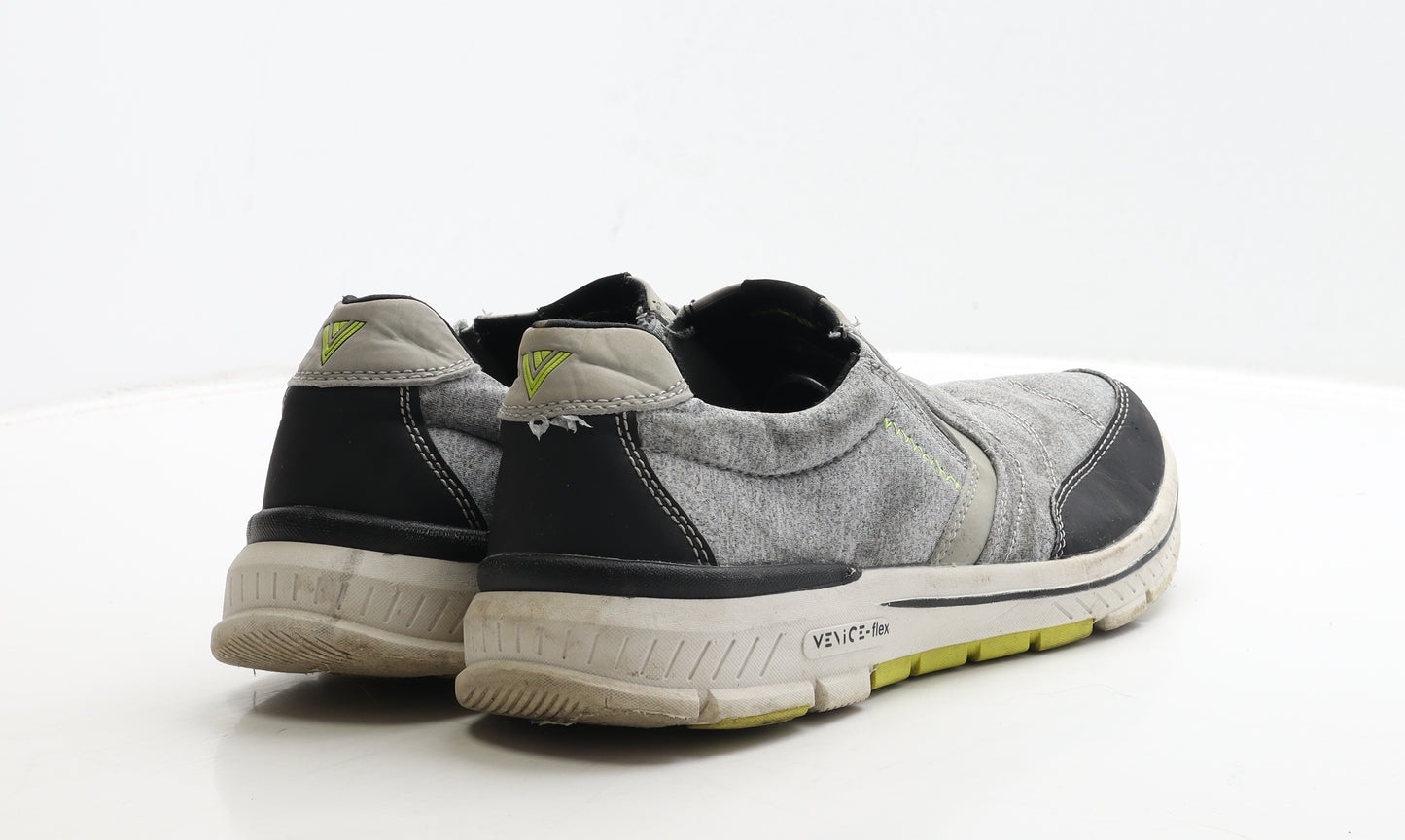 Venice Mens Grey Polyester Trainer UK 10 44