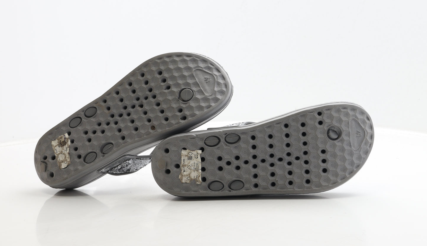 Studio Womens Grey Polyester Thong Sandal UK 8 41