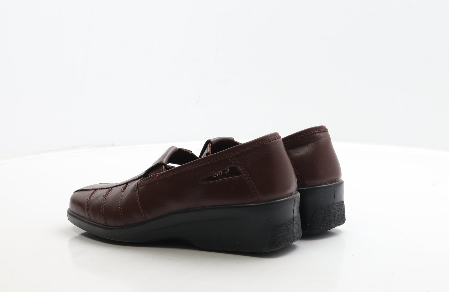 Hotter Womens Brown Leather Loafer Casual UK 7.5 41.5