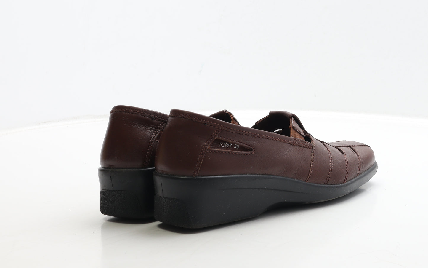 Hotter Womens Brown Leather Loafer Casual UK 7.5 41.5