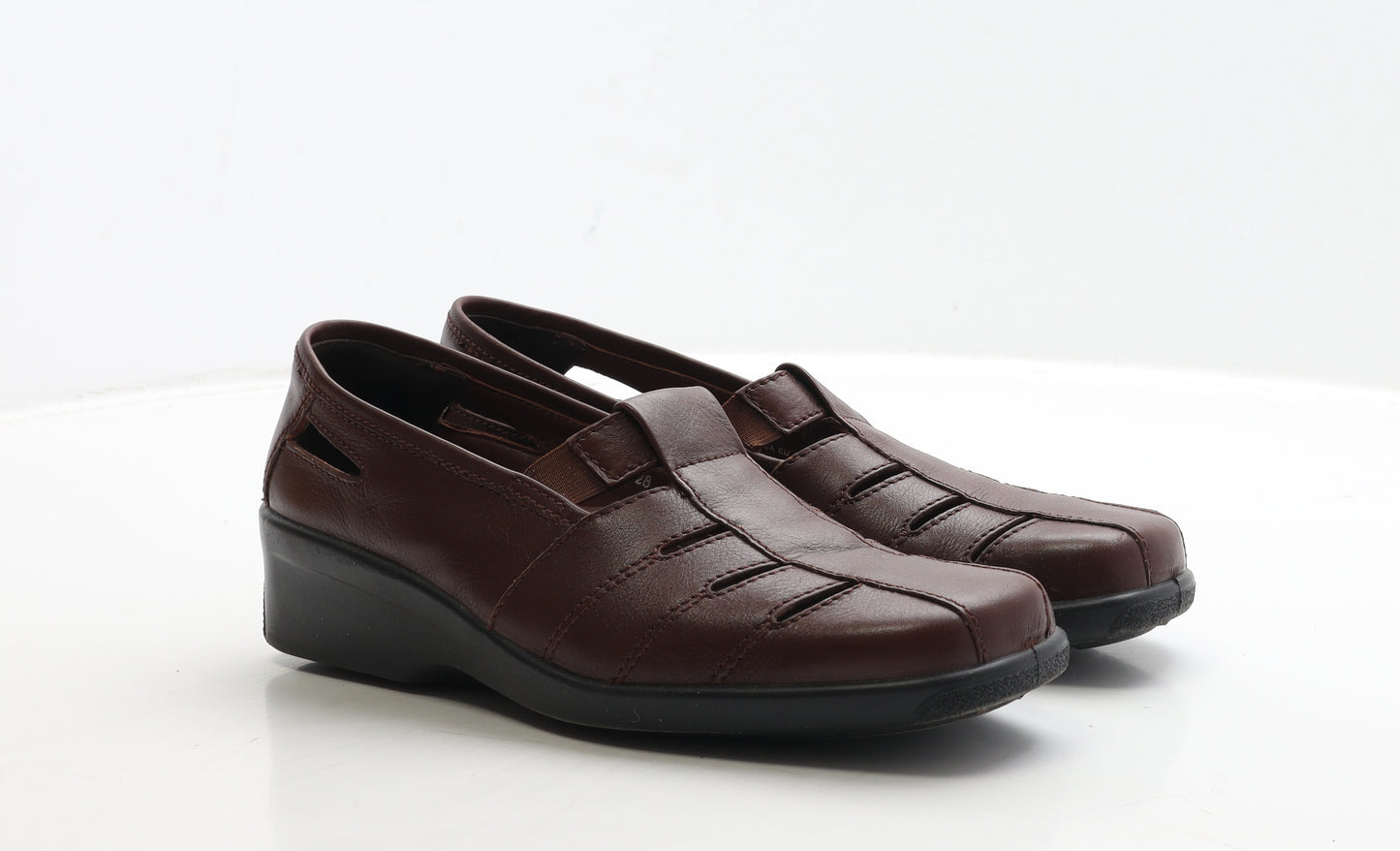 Hotter Womens Brown Leather Loafer Casual UK 7.5 41.5