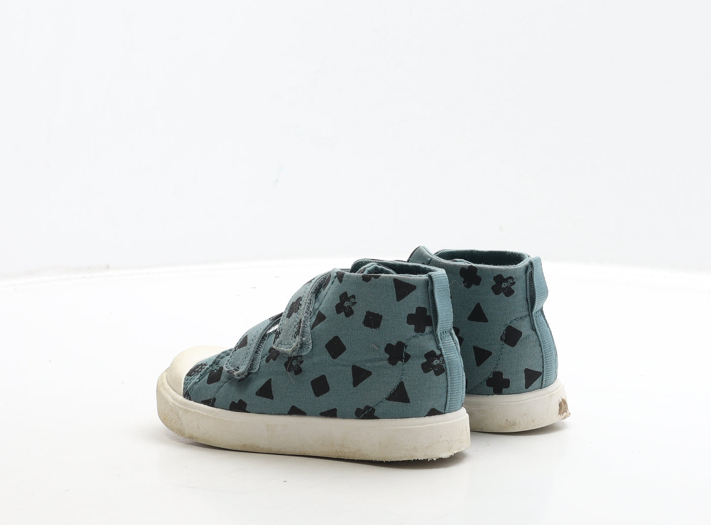 Clarks Boys Green Geometric Fabric Trainer UK 9.5