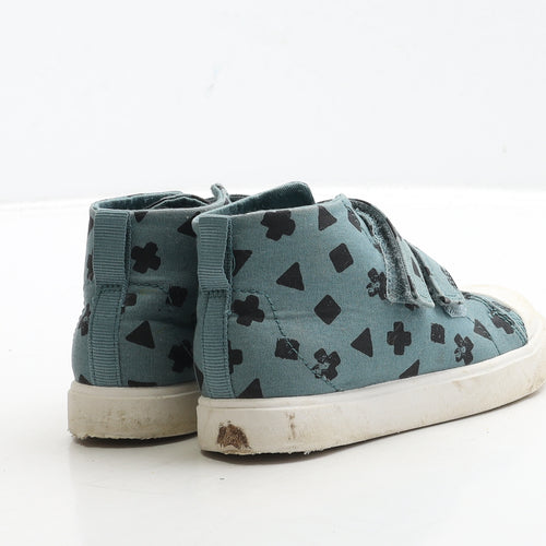 Clarks Boys Green Geometric Fabric Trainer UK 9.5