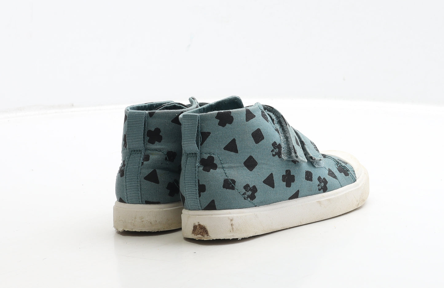 Clarks Boys Green Geometric Fabric Trainer UK 9.5