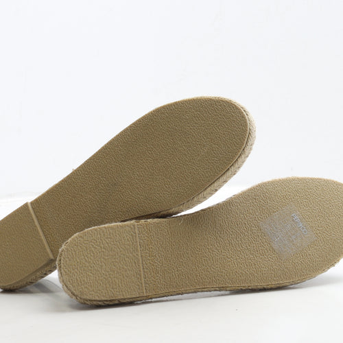 Pep&Co Womens Multicoloured Striped Fabric Loafer Flat UK 6 - Crab Print