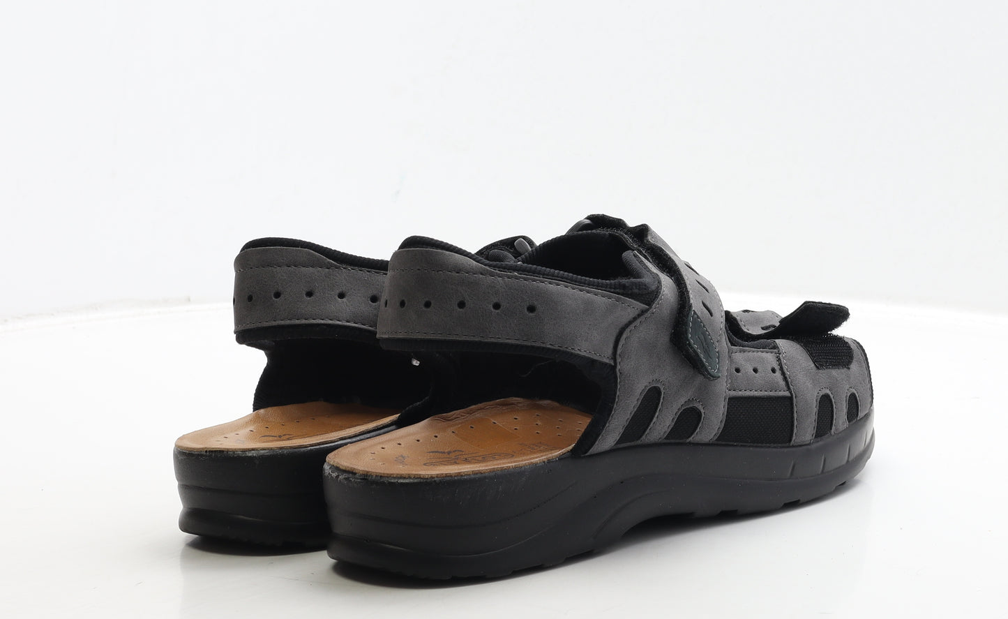 Fly Flot Mens Grey Polyester Slip On Sandal UK 10 44 - Estimated UK Size 10