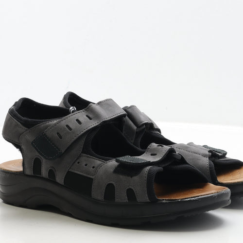 Fly Flot Mens Grey Polyester Slip On Sandal UK 10 44 - Estimated UK Size 10