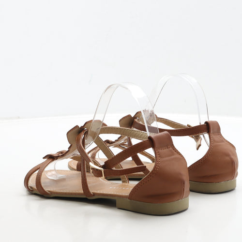 Marks and Spencer Womens Brown Polyester Strappy Sandal UK 6