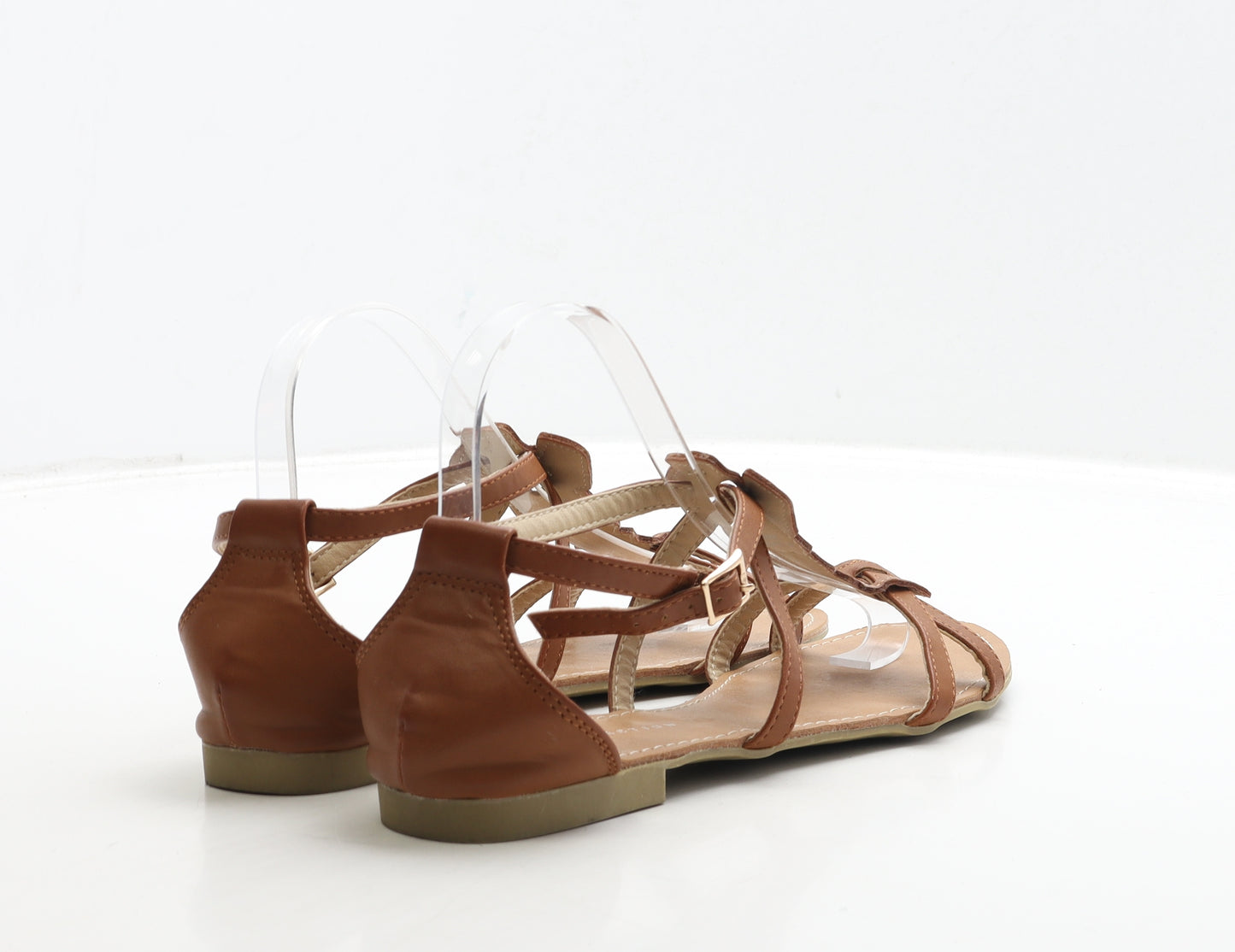 Marks and Spencer Womens Brown Polyester Strappy Sandal UK 6