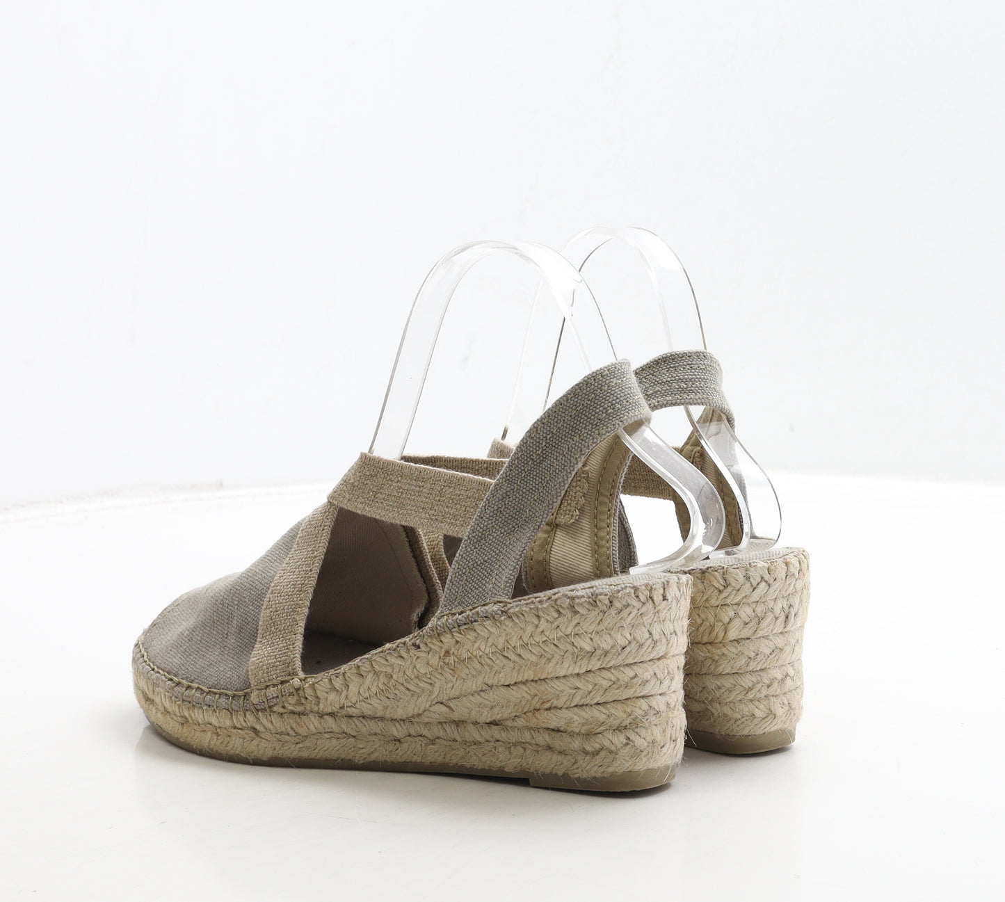 Toni Pons Womens Beige Fabric Espadrille Heel UK 7 40