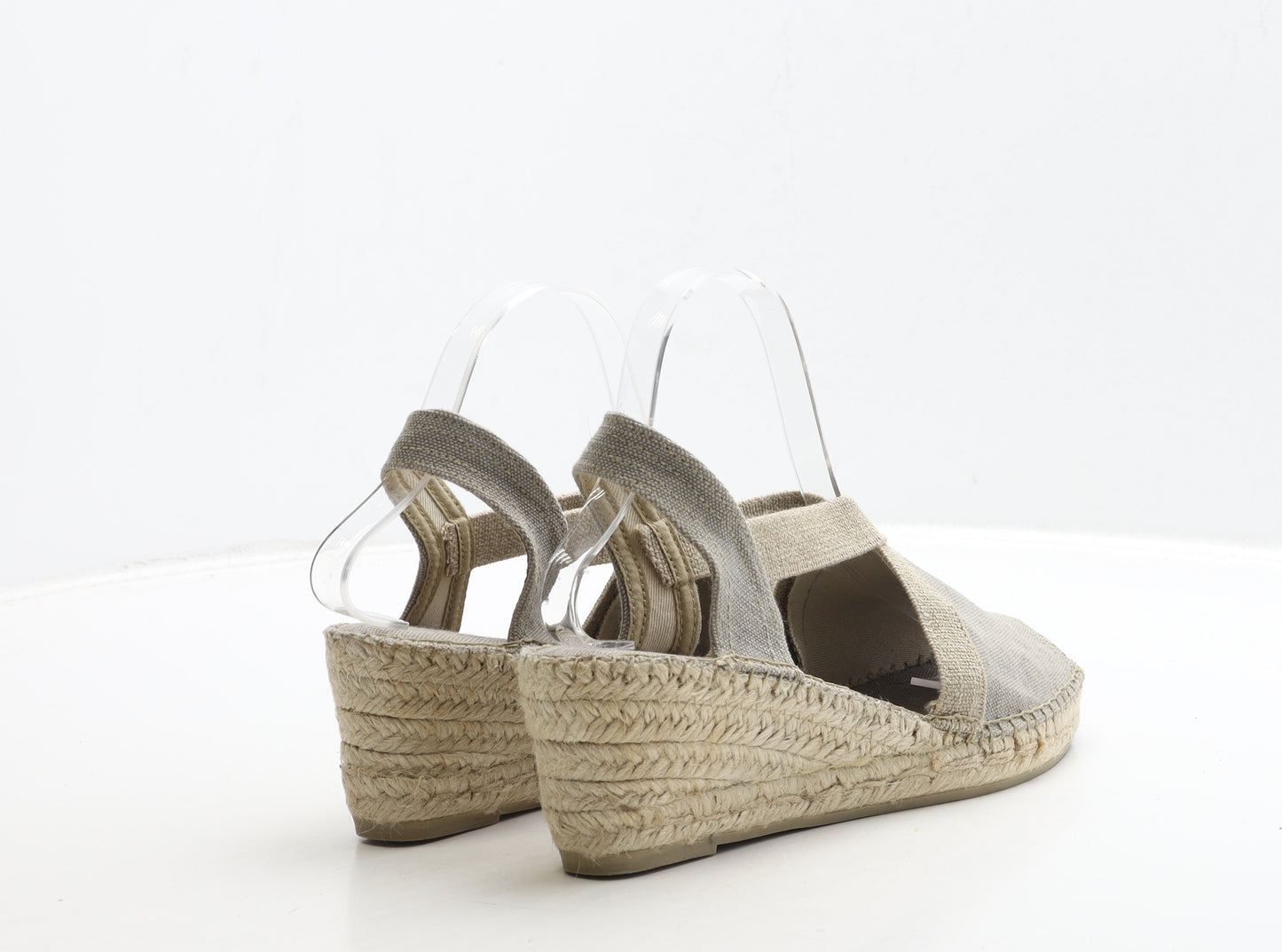Toni Pons Womens Beige Fabric Espadrille Heel UK 7 40