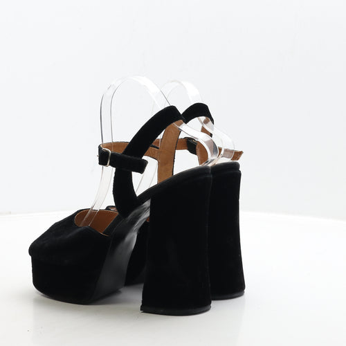 Claire Chamberlain Womens Black Polyester Platform Heel UK 6