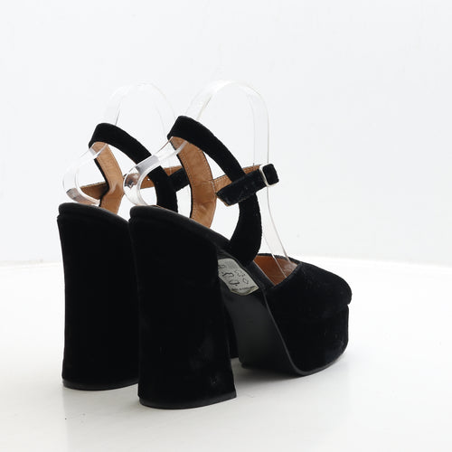 Claire Chamberlain Womens Black Polyester Platform Heel UK 6