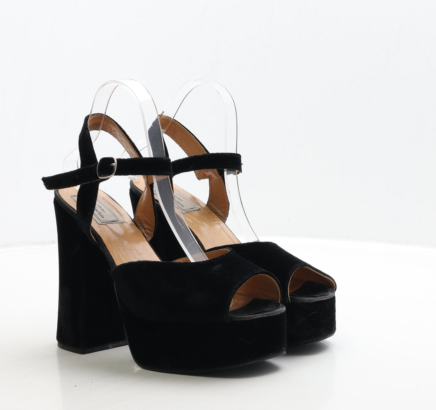 Claire Chamberlain Womens Black Polyester Platform Heel UK 6