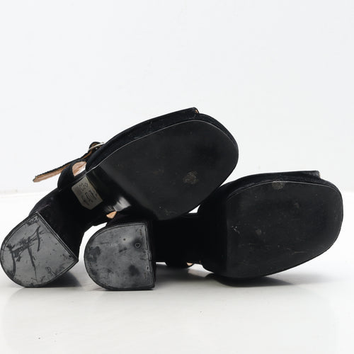 Claire Chamberlain Womens Black Polyester Platform Heel UK 6