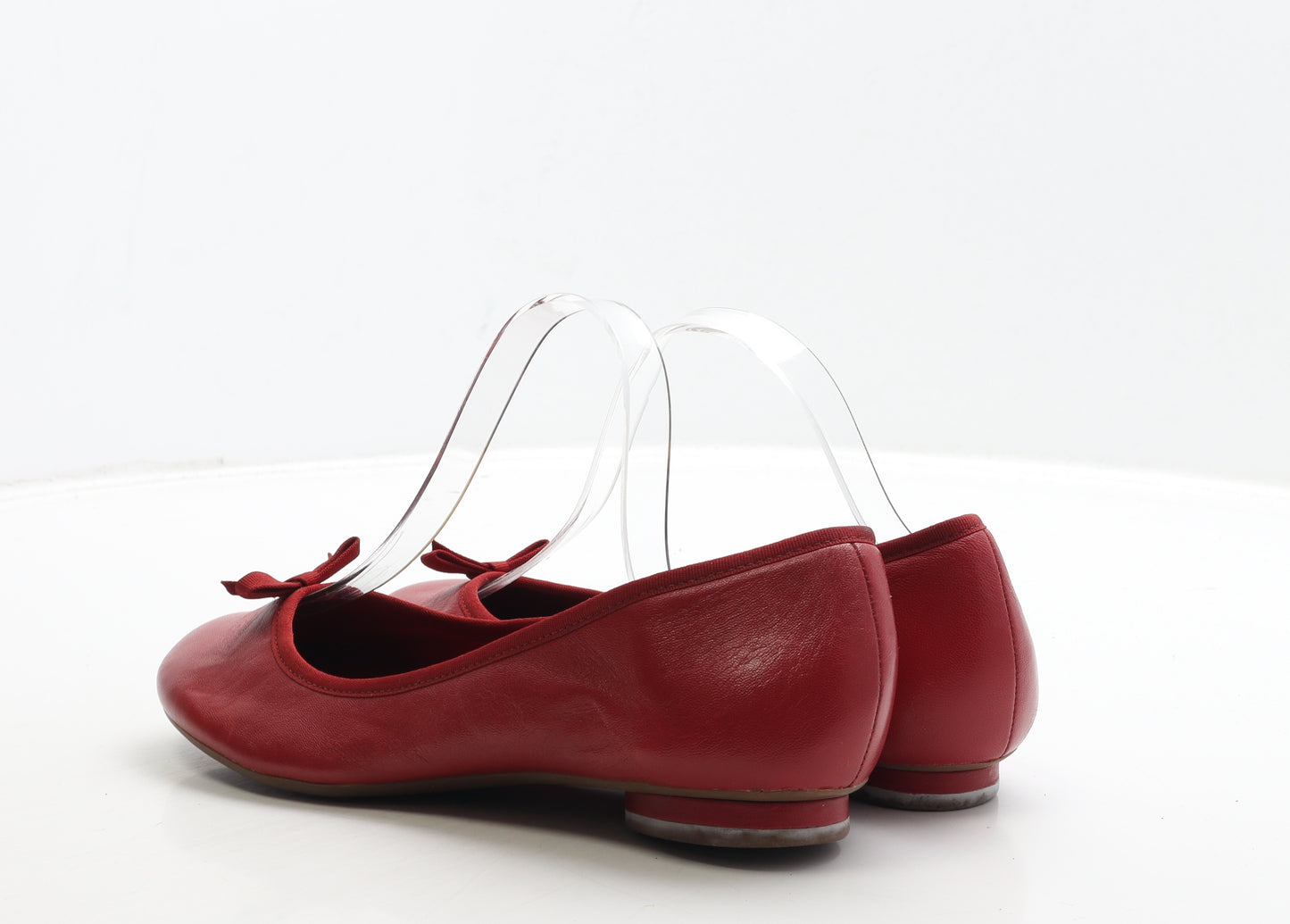 Clarks Womens Red Leather Ballet Flat UK 8