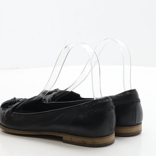 Clarks Womens Black Leather Loafer Flat UK 3