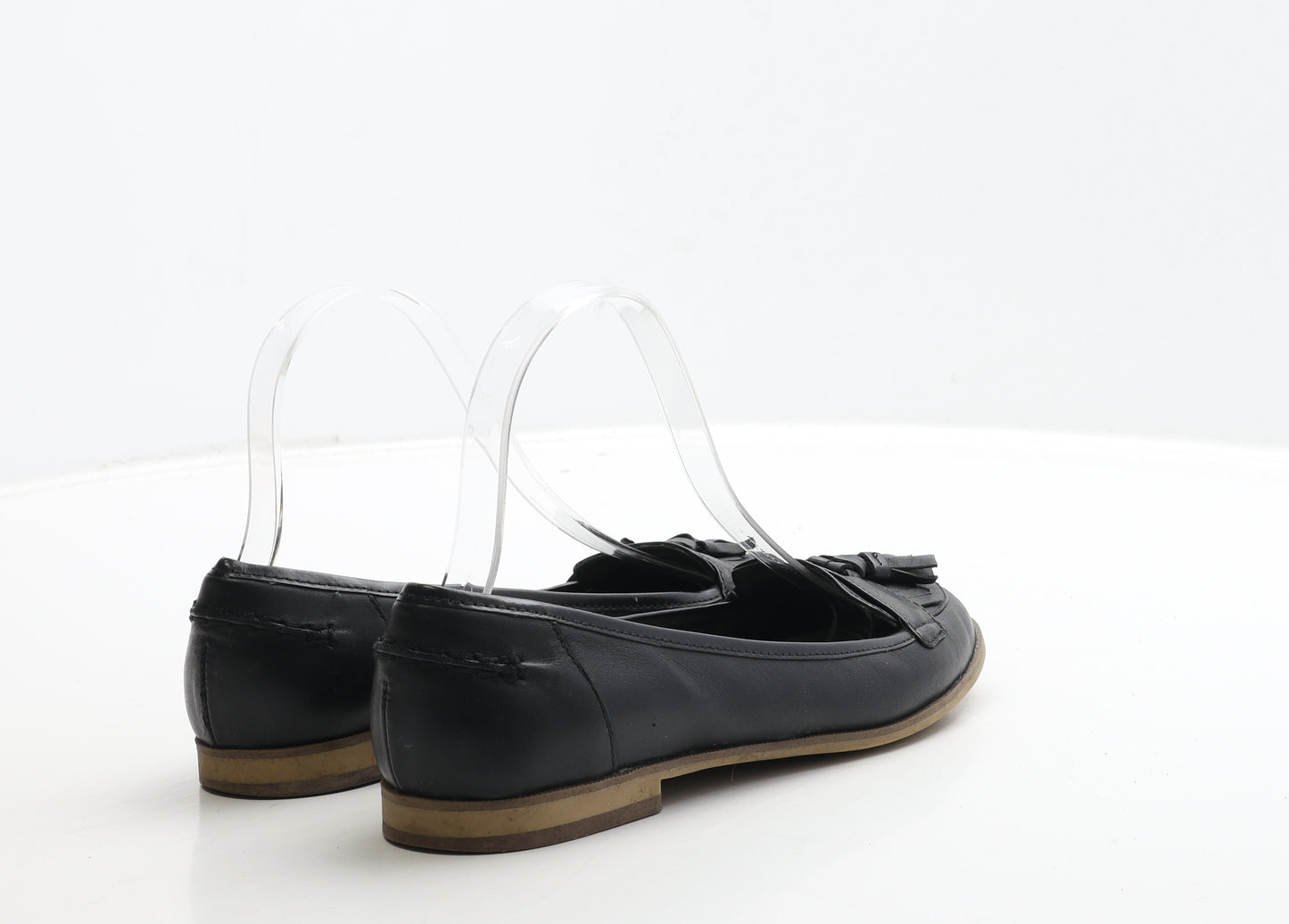 Clarks Womens Black Leather Loafer Flat UK 3