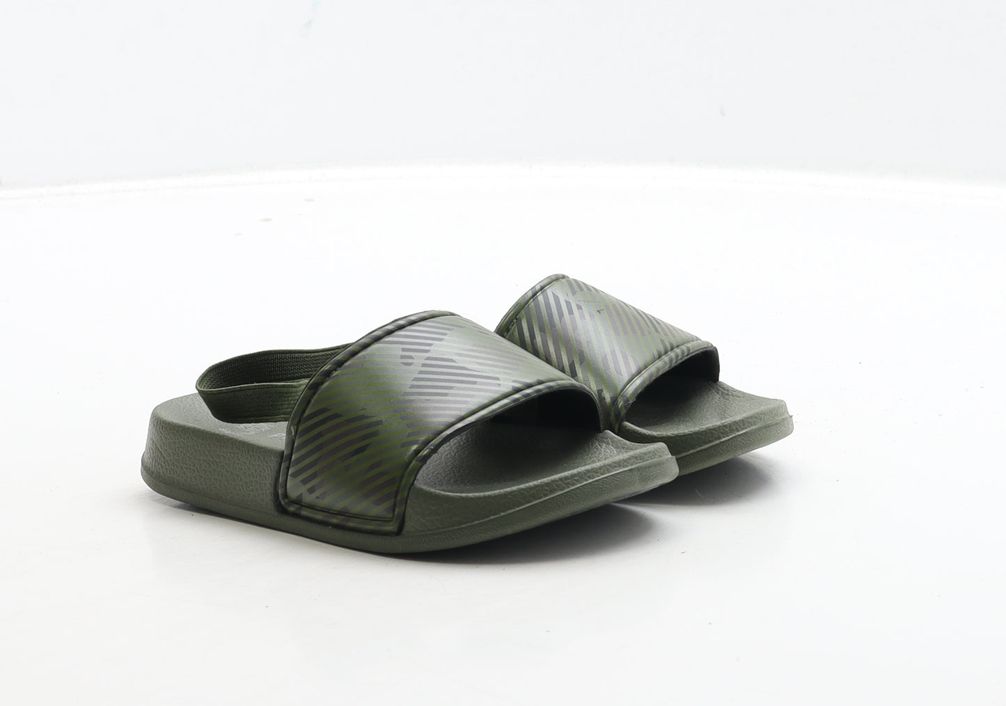 Primark Boys Green Camouflage Rubber Slider Sandal UK 7 24