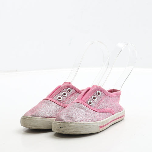 George Girls Pink Polyester Trainer UK 6 23