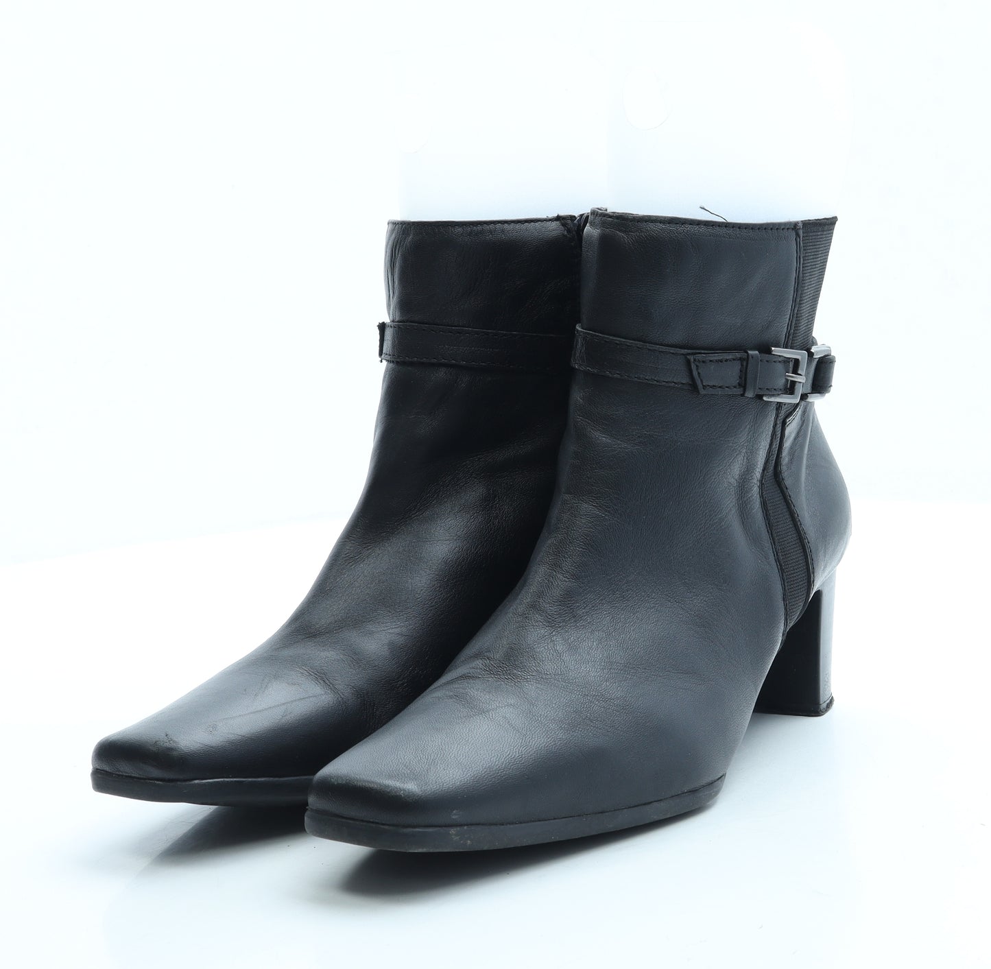 Soleflex Womens Black Leather Bootie Boot UK 7 41