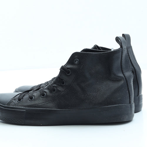 Converse Womens Black Leather Trainer UK 6 39