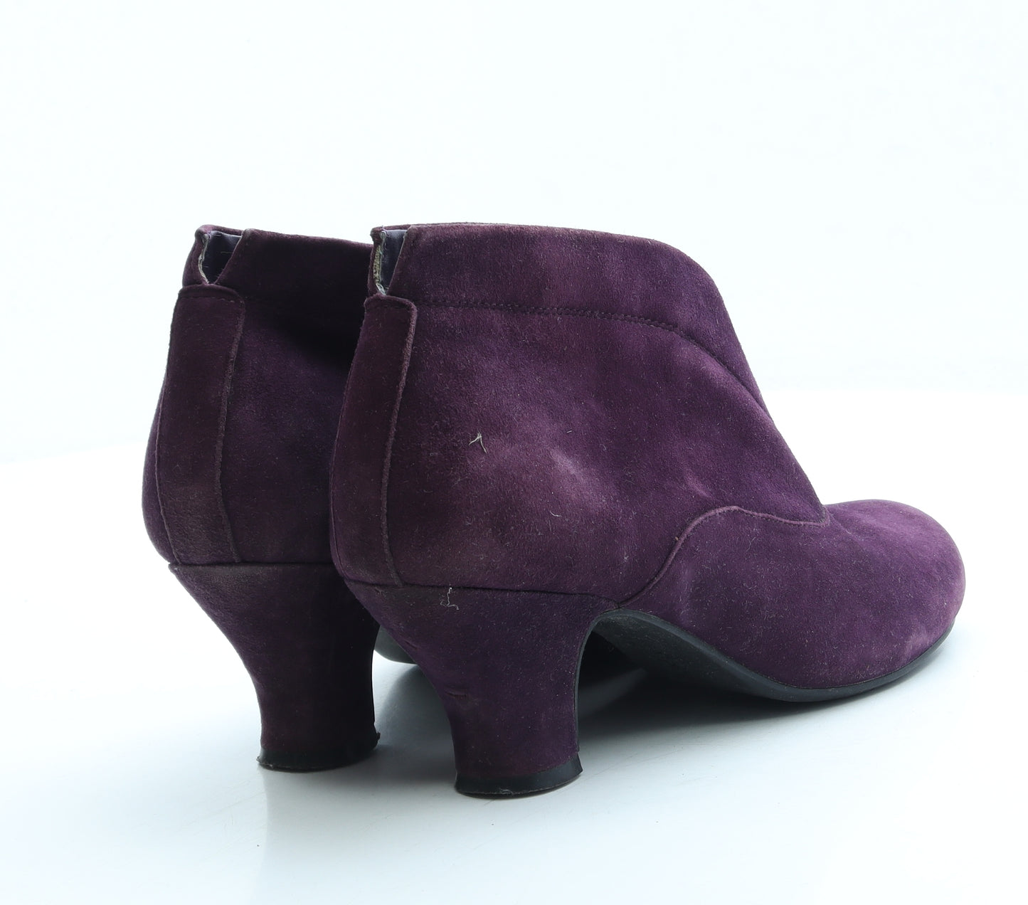 Hotter Womens Purple Suede Bootie Boot UK 6