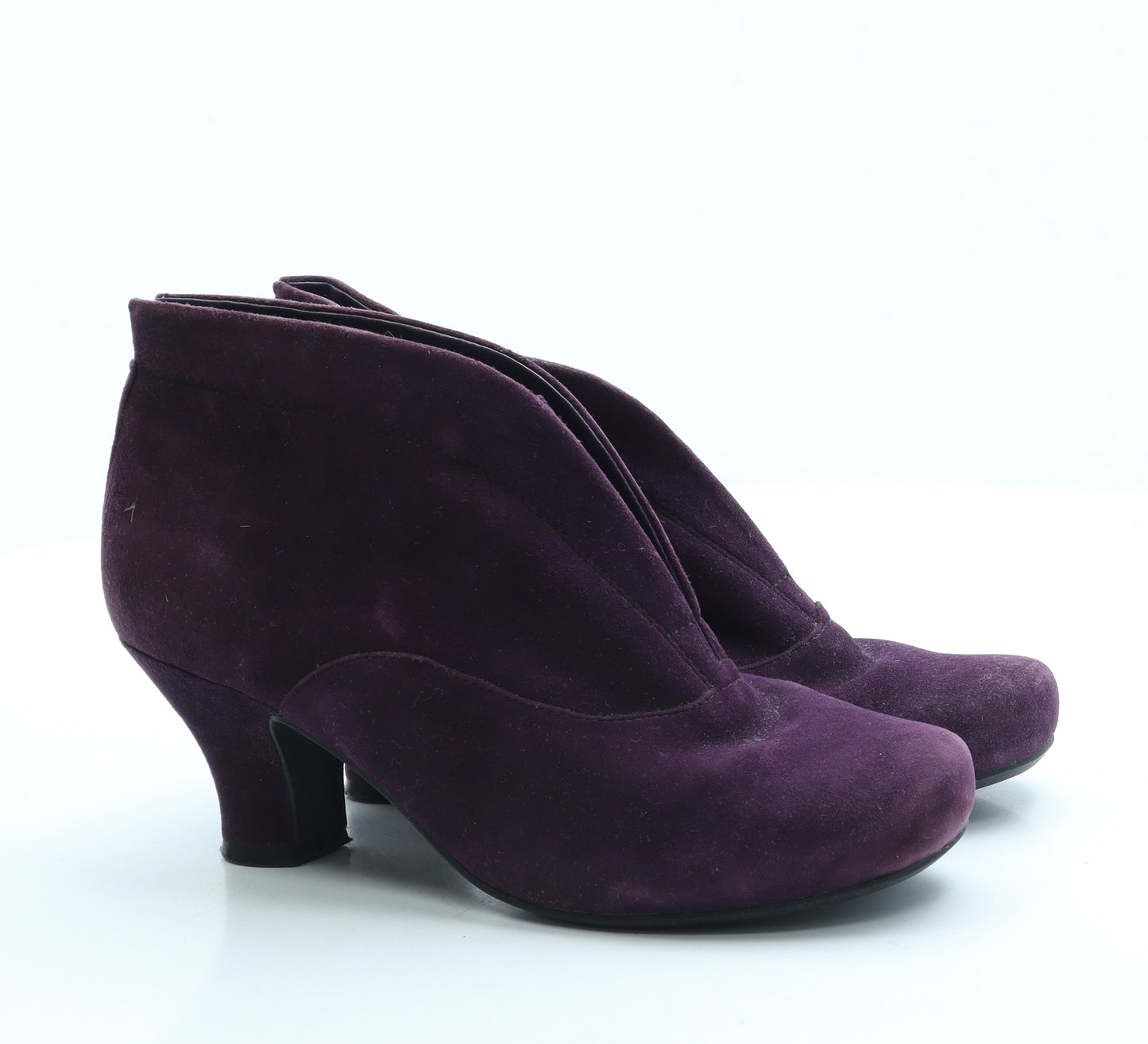 Hotter Womens Purple Suede Bootie Boot UK 6