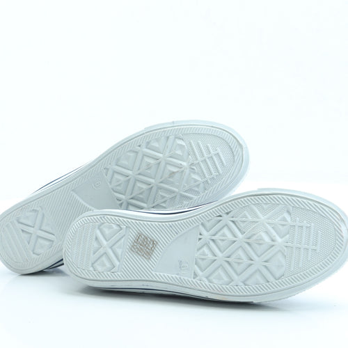 Be You Womens Blue Striped Fabric Trainer UK 6 39