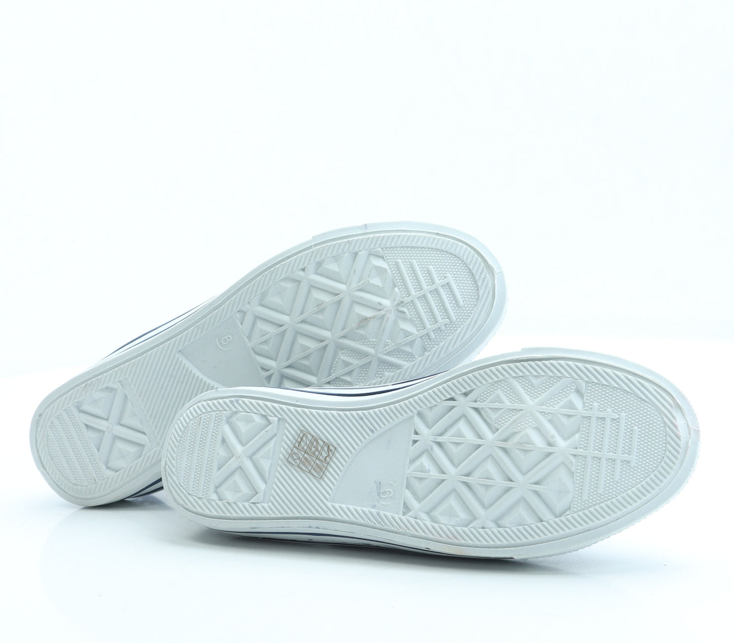 Be You Womens Blue Striped Fabric Trainer UK 6 39
