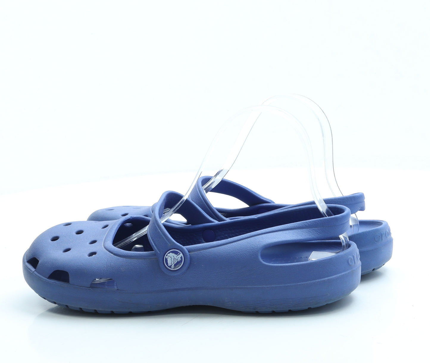 Crocs Womens Blue Rubber Slip On Sandal UK 7 US 9 - Estimated UK Size 7