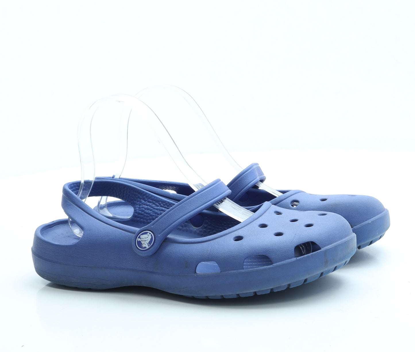 Crocs Womens Blue Rubber Slip On Sandal UK 7 US 9 - Estimated UK Size 7