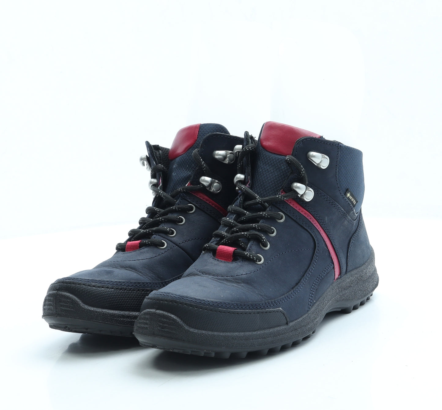 Hotter Womens Blue Polyester Combat Boot UK 6 - Walking