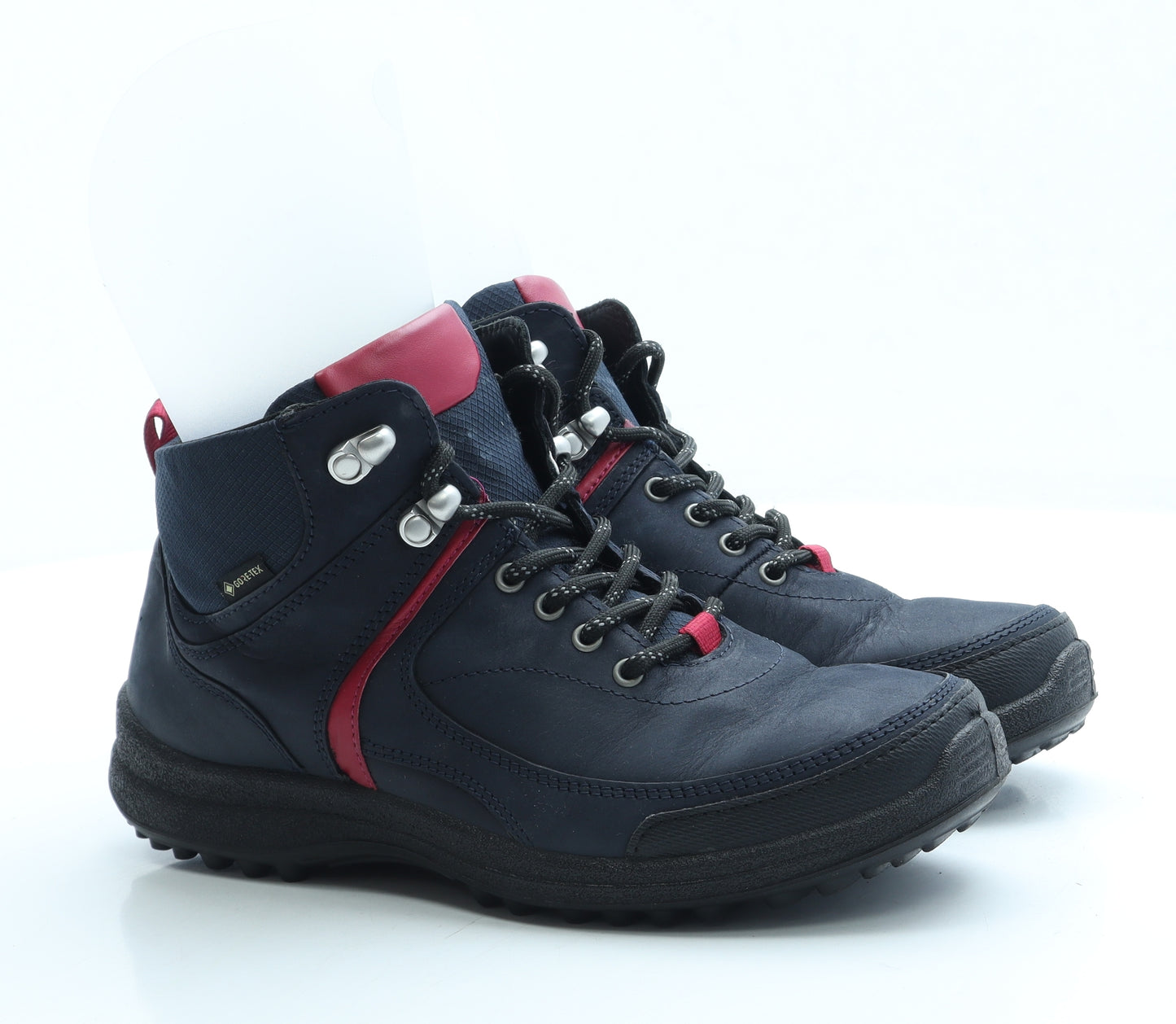 Hotter Womens Blue Polyester Combat Boot UK 6 - Walking