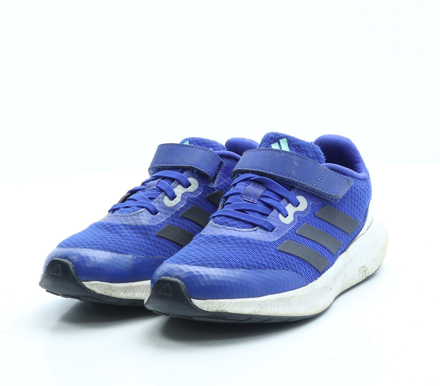 adidas Boys Blue Polyester Trainer UK 2 34