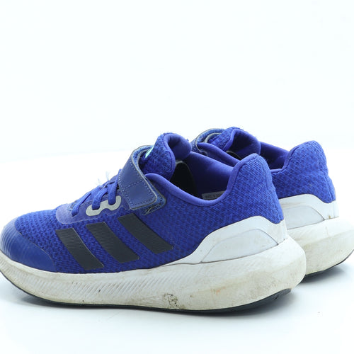 adidas Boys Blue Polyester Trainer UK 2 34