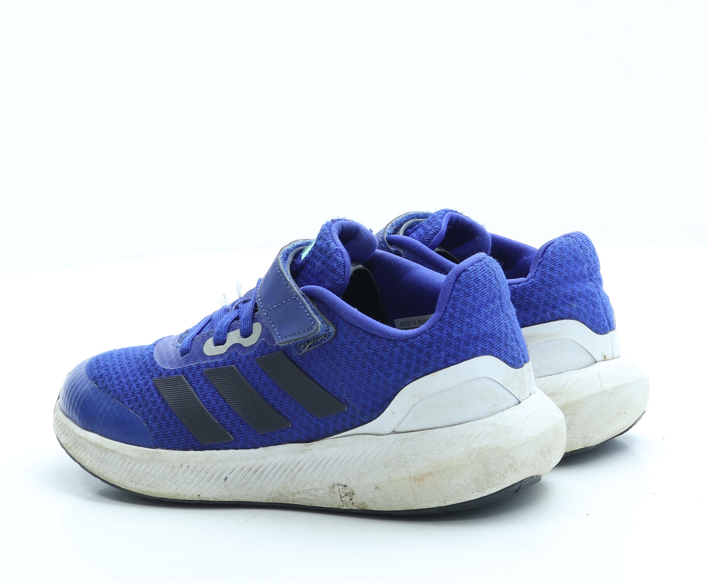 adidas Boys Blue Polyester Trainer UK 2 34