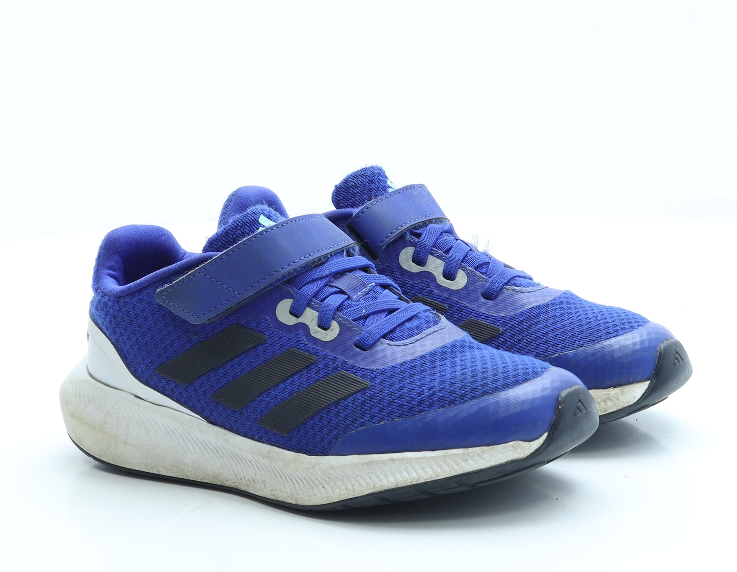 adidas Boys Blue Polyester Trainer UK 2 34
