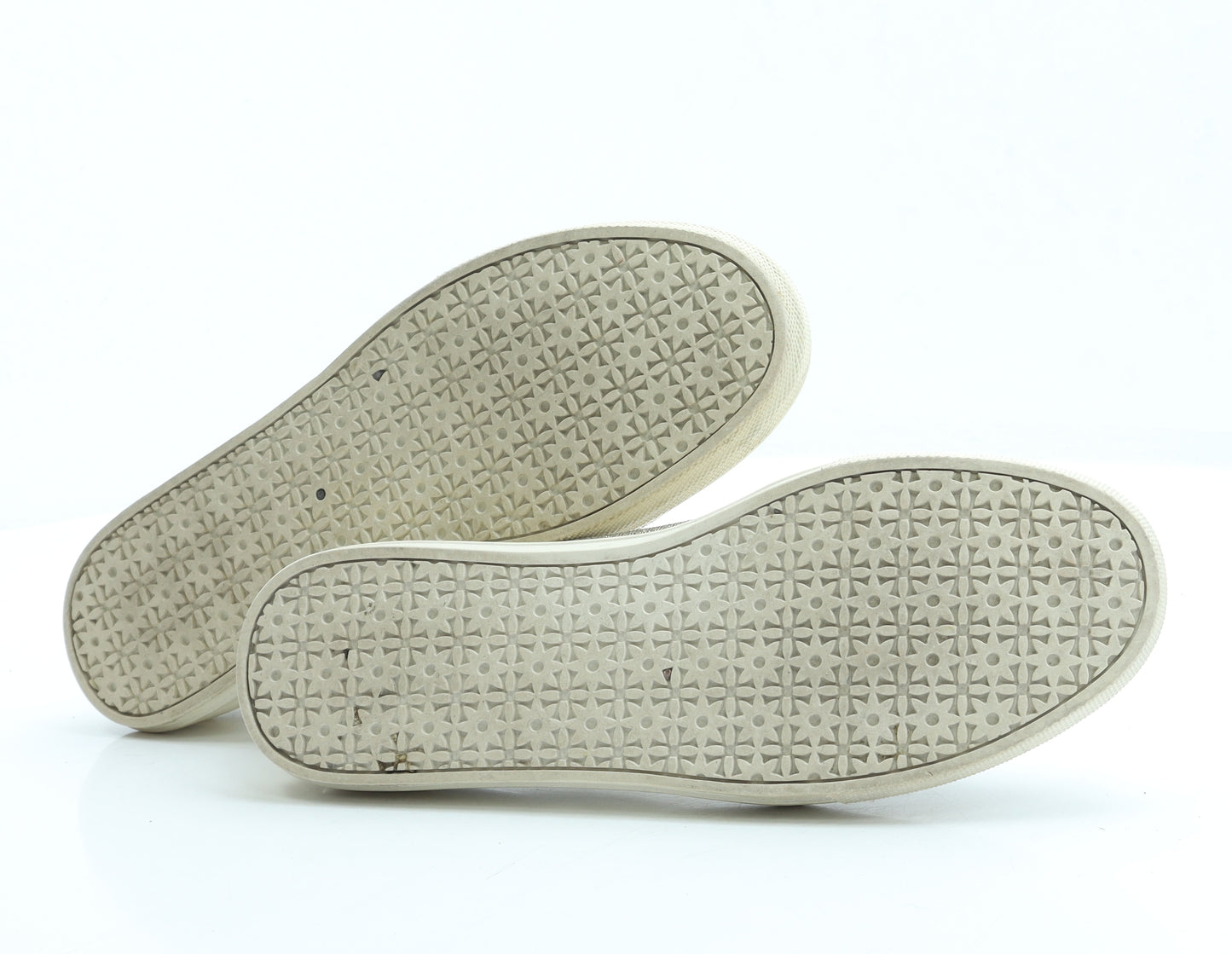 F&F Womens Gold Polyester Slip On Flat UK 7 41