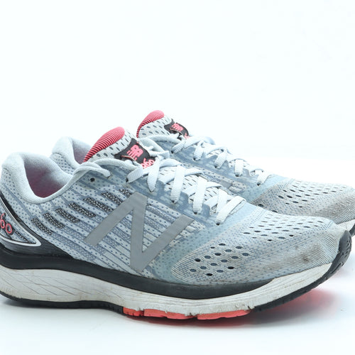 New Balance Womens Blue Polyester Trainer UK 6 39