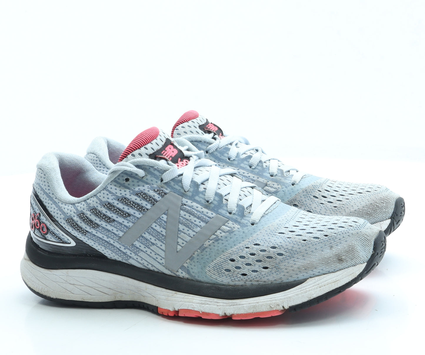 New Balance Womens Blue Polyester Trainer UK 6 39