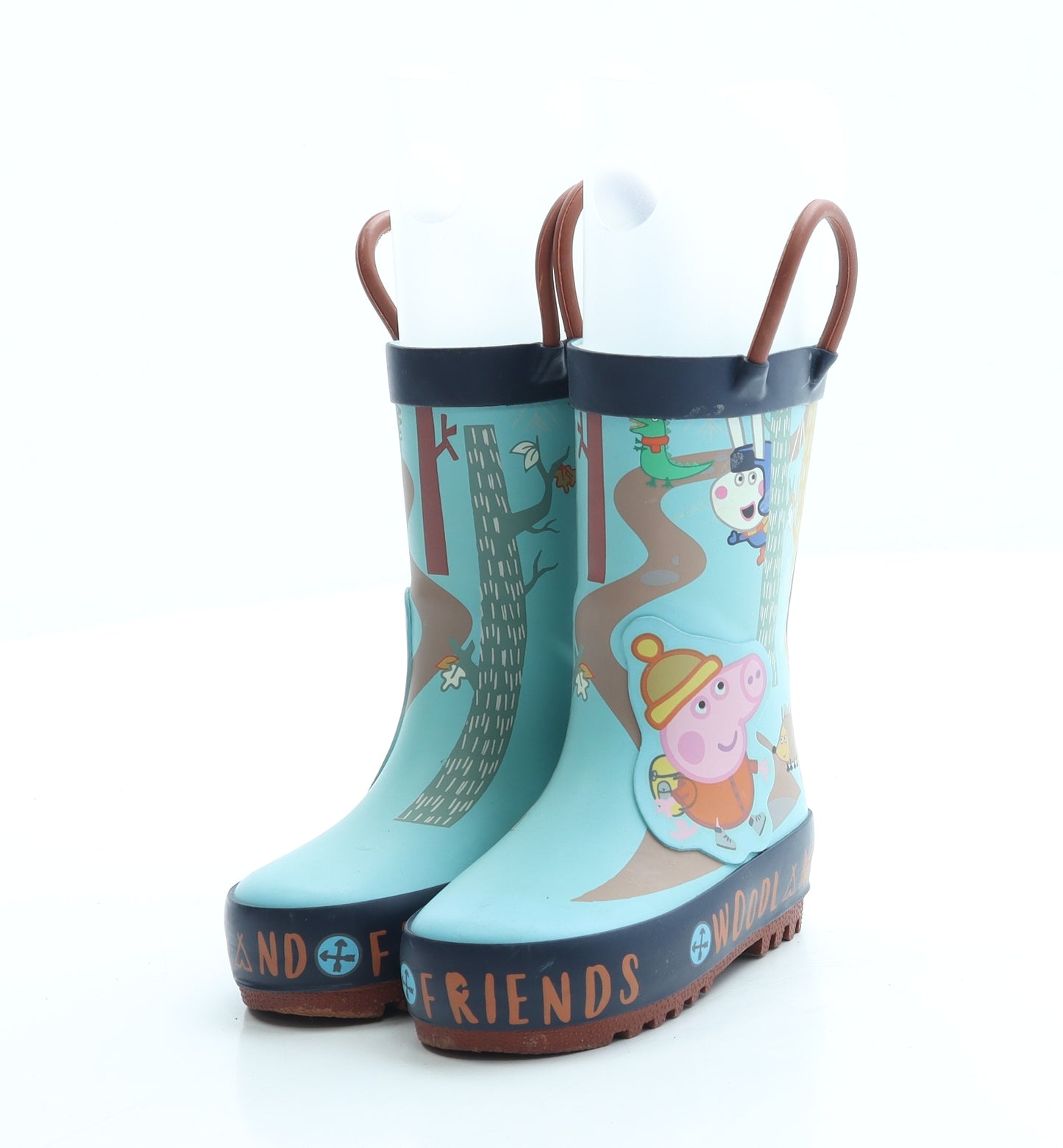 George Boys Blue Rubber Wellies Boot UK 3 19 - Peppa Pig
