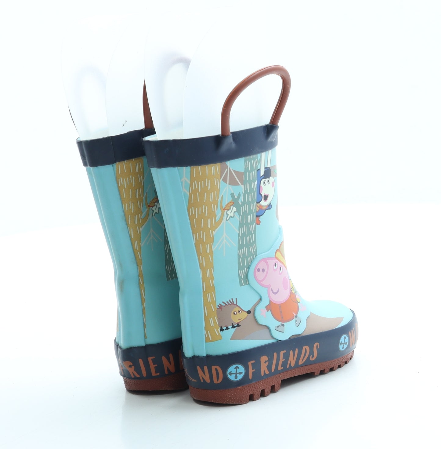 George Boys Blue Rubber Wellies Boot UK 3 19 - Peppa Pig