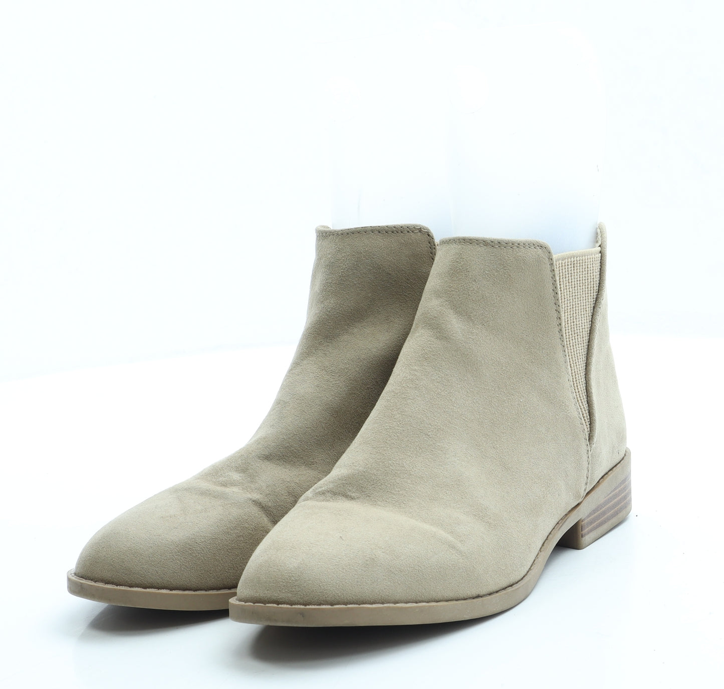 Primark Womens Beige Suede Chelsea Boot UK 5 38 US 7