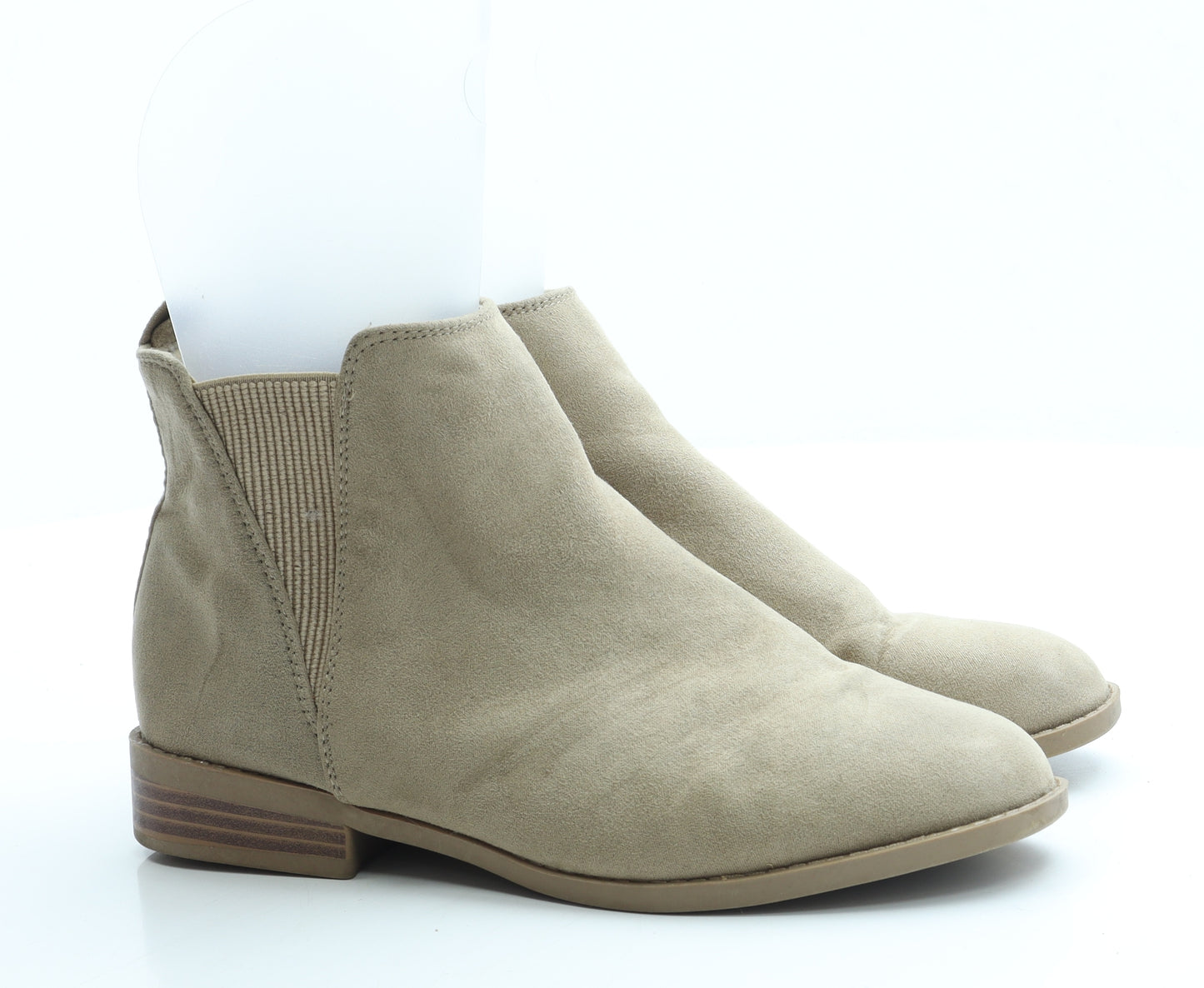 Primark Womens Beige Suede Chelsea Boot UK 5 38 US 7