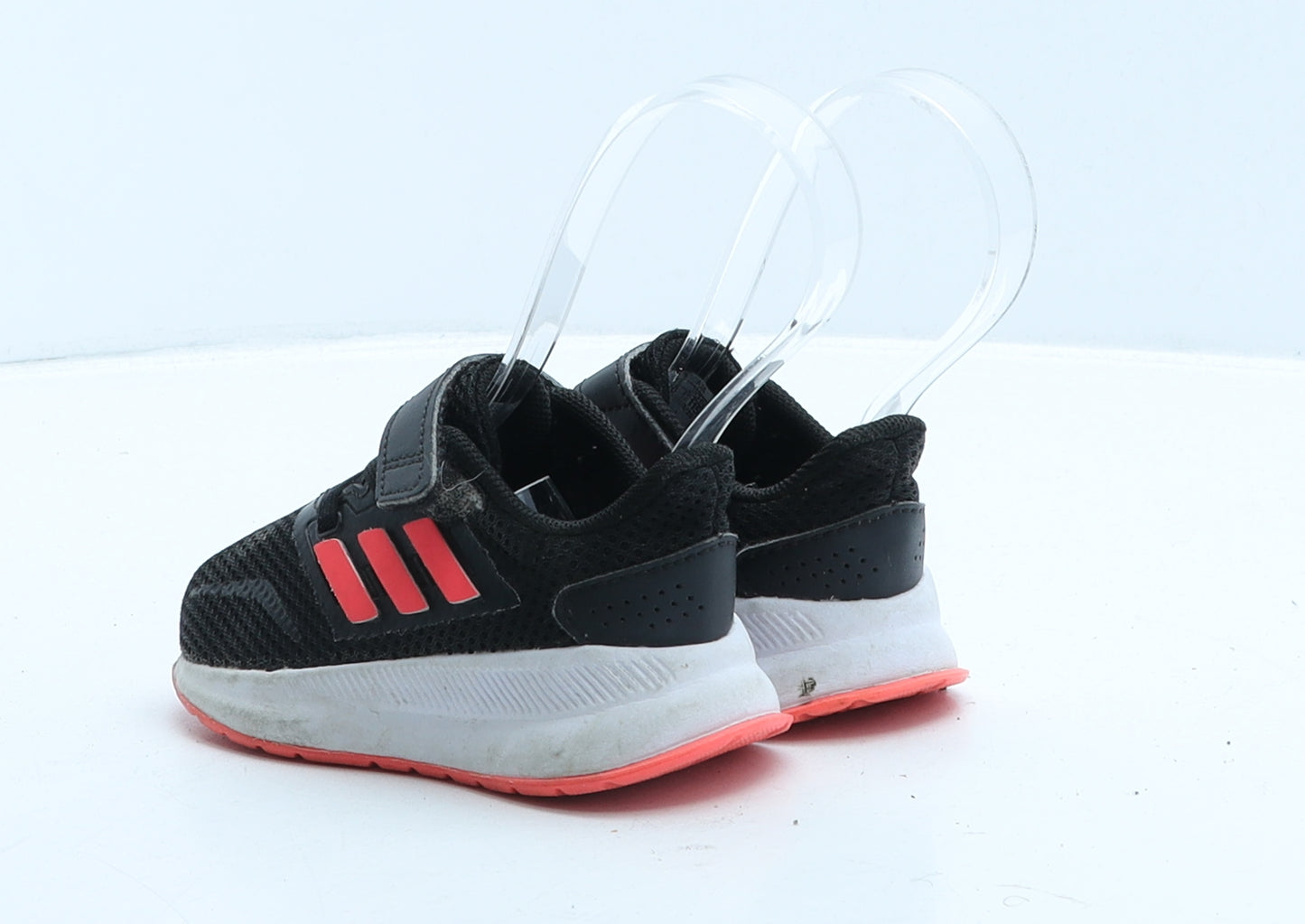adidas Girls Black Leather Trainer UK 4 20